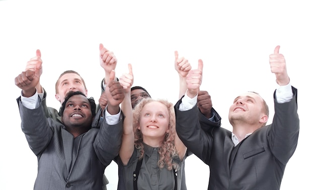 Zadowolony zespół świętujący sukces
